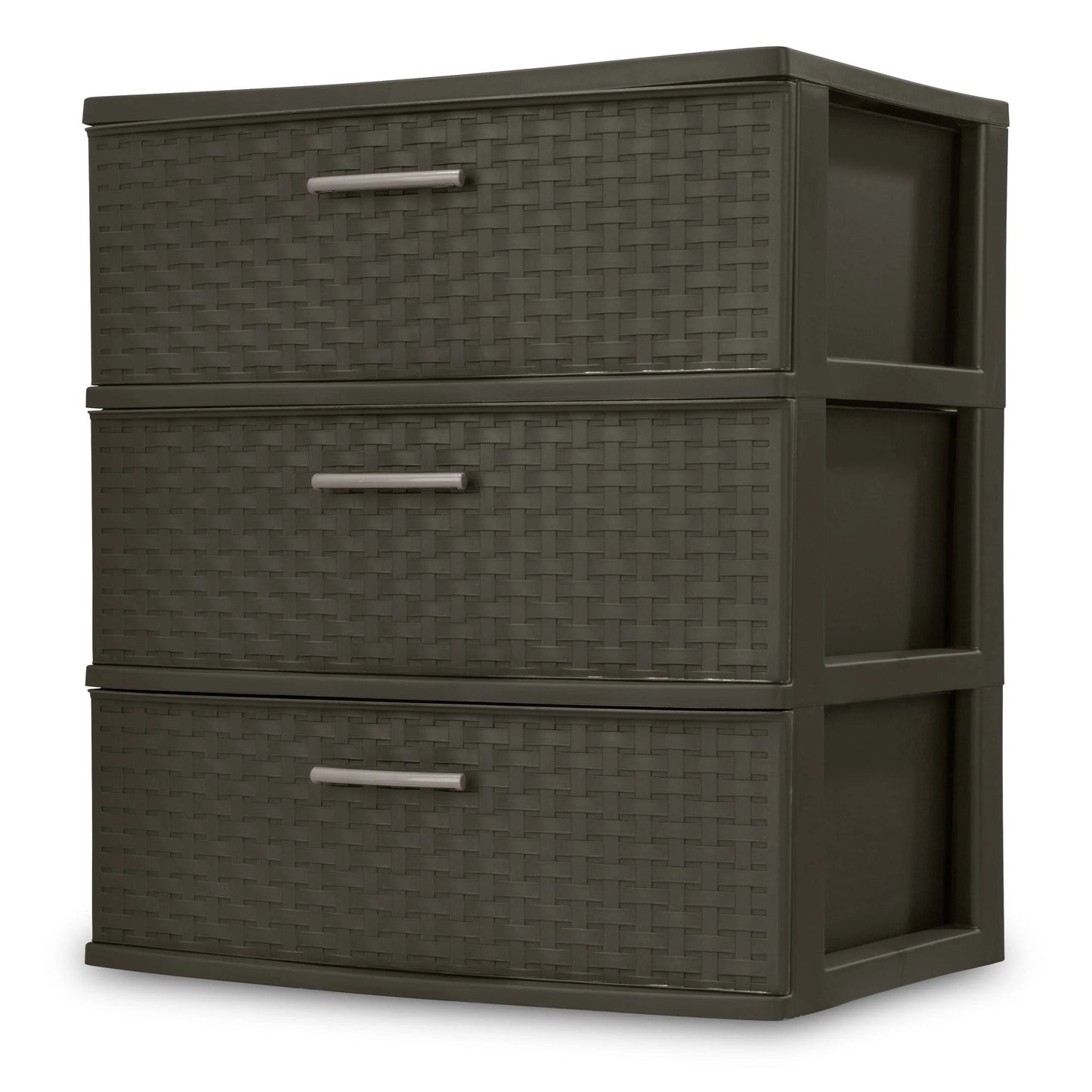 Sterilite 3 Drawer Wide Weave Tower Espresso