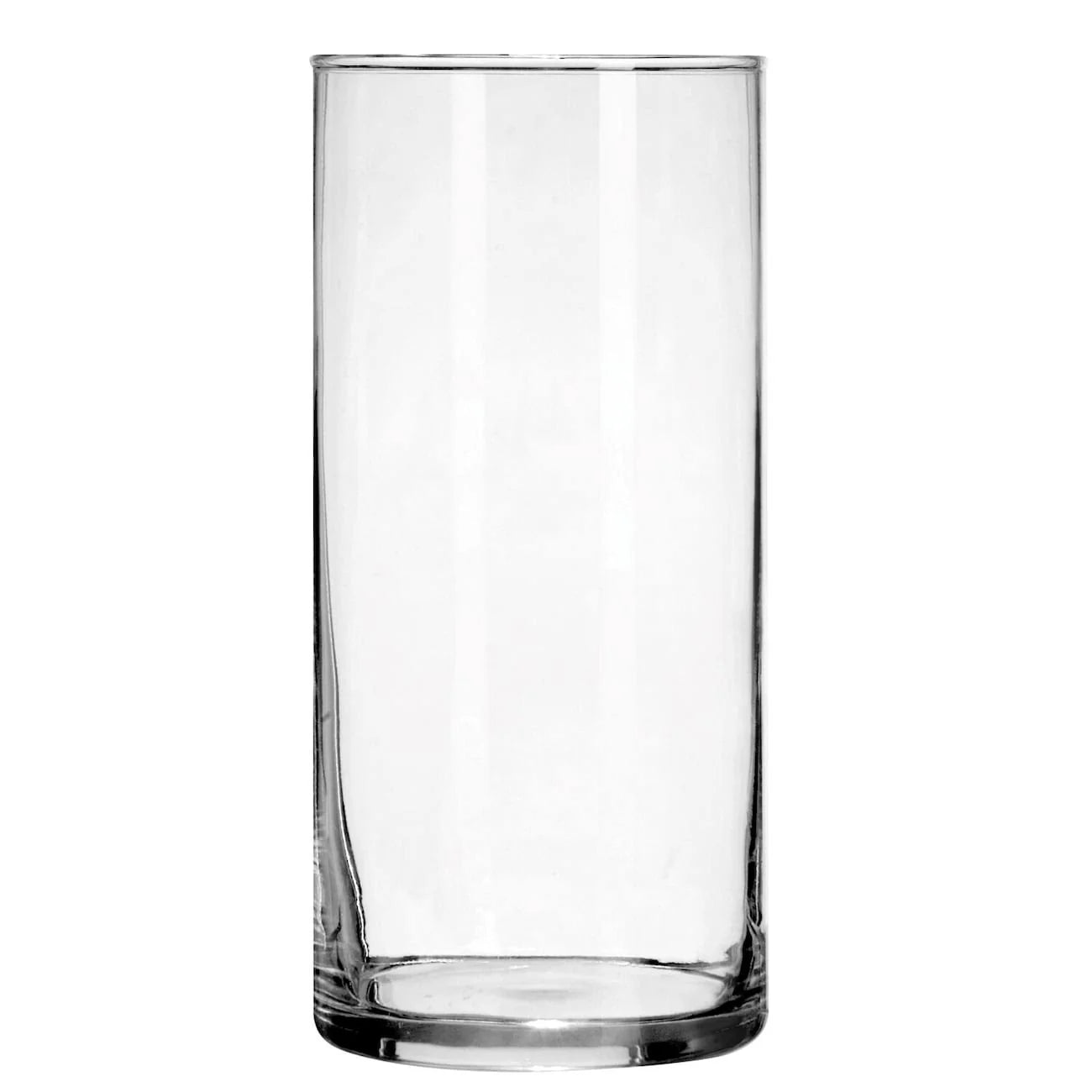 12 Clear Glass Cylinder Vases, 7.25 x 3.25" at Dollar Tree
