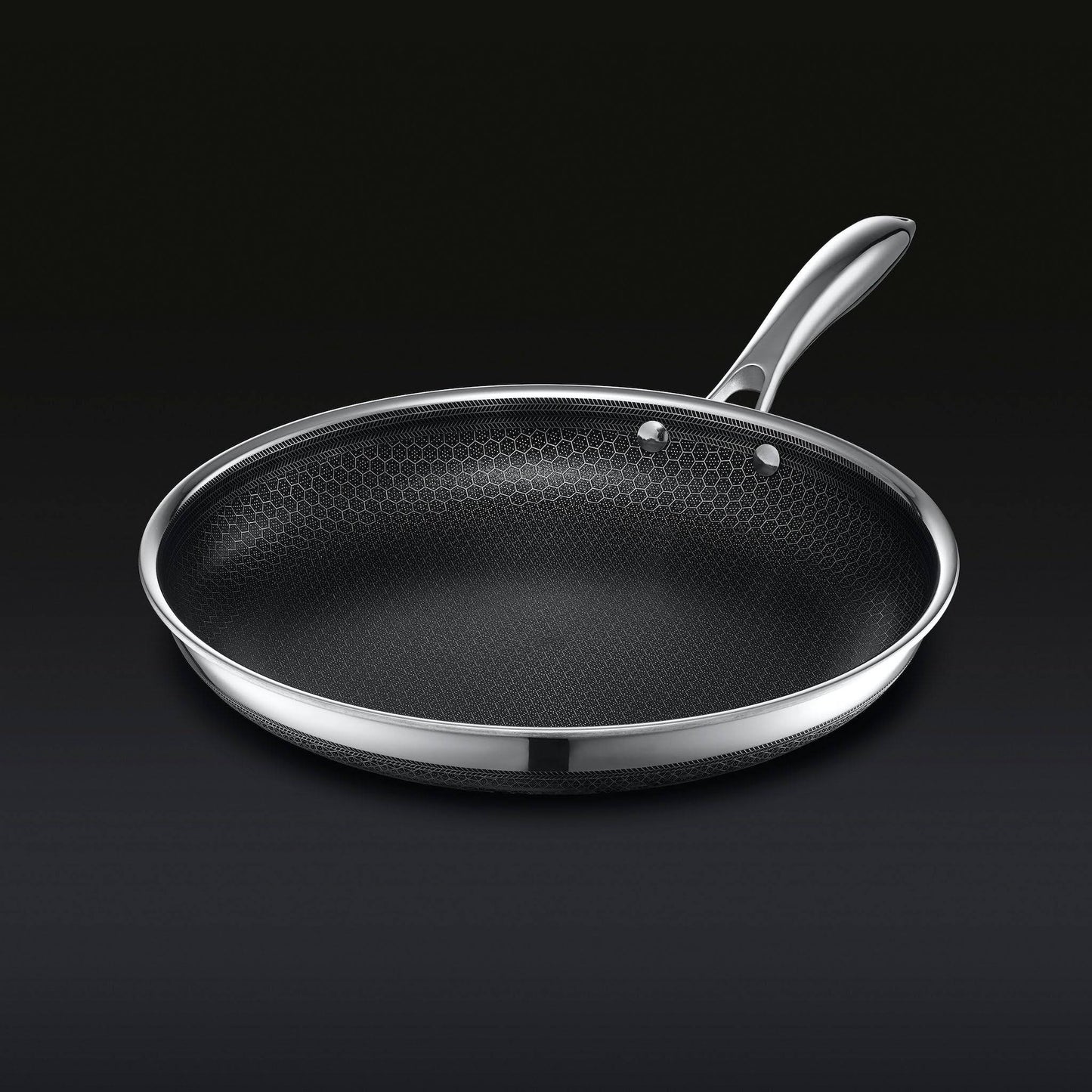 HexClad 12 inch Hybrid Stainless Steel Frying Pan