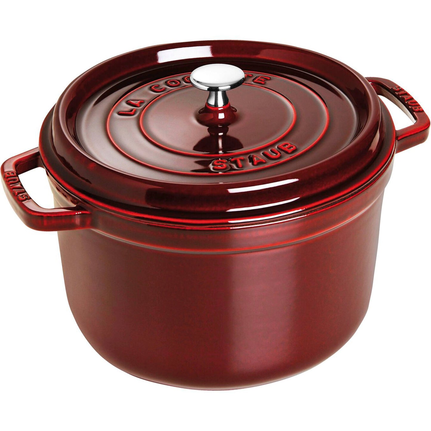 Staub 5 qt Tall Cast Iron Cocotte - Grenadine