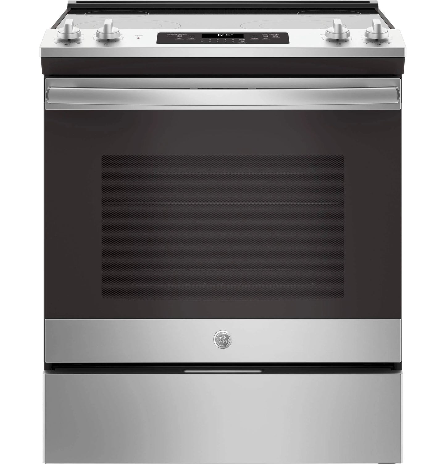 GE JS645SLSS 30" Slide-In Electric Range Stainless Steel