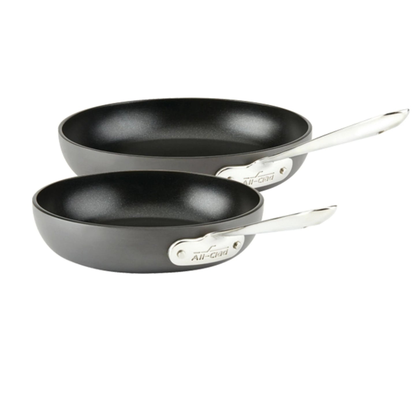 All-Clad HA1 2-Piece Anodized Non Stick Frying Pan Set, Black