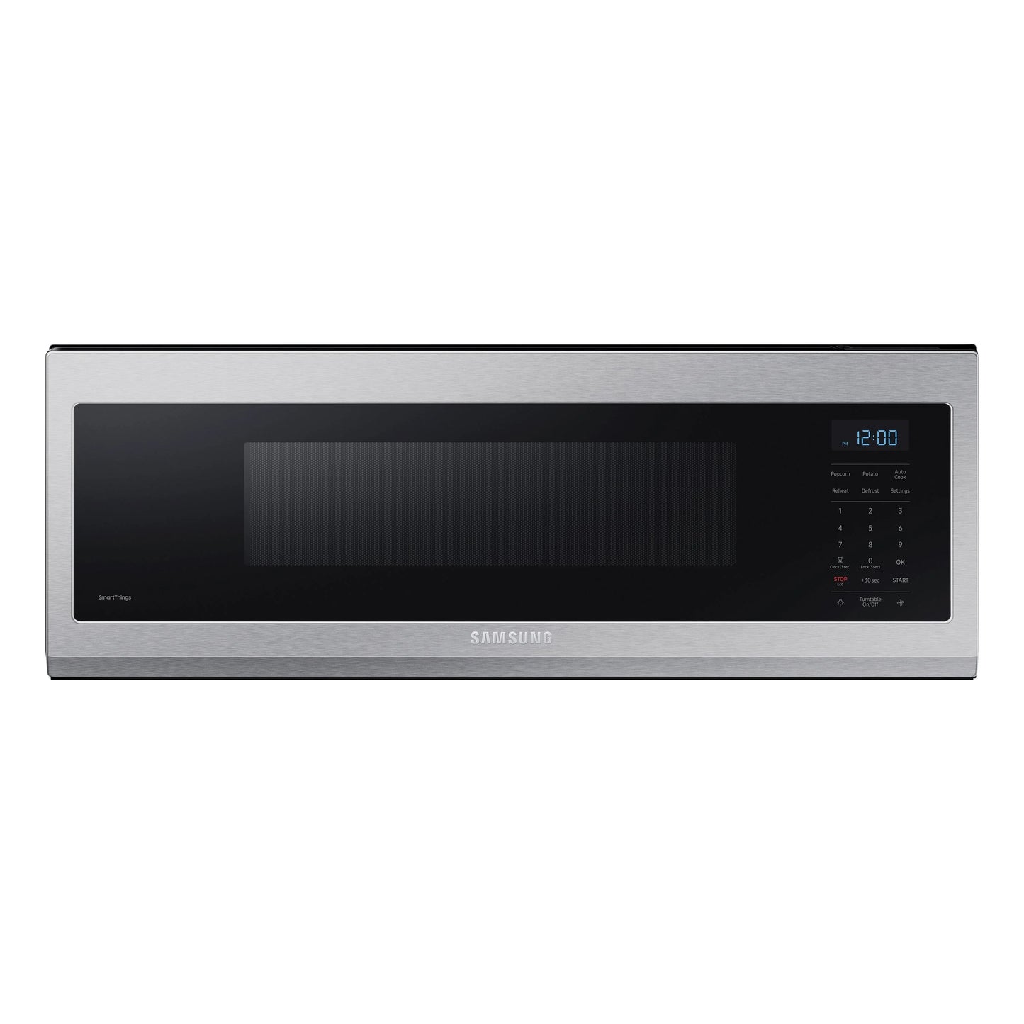 Samsung - 1.1 Cu. ft. Smart Slim Over-The-Range Microwave with 400 CFM Hood Ventilation, Wi-Fi & Voice Control - Stainless Steel