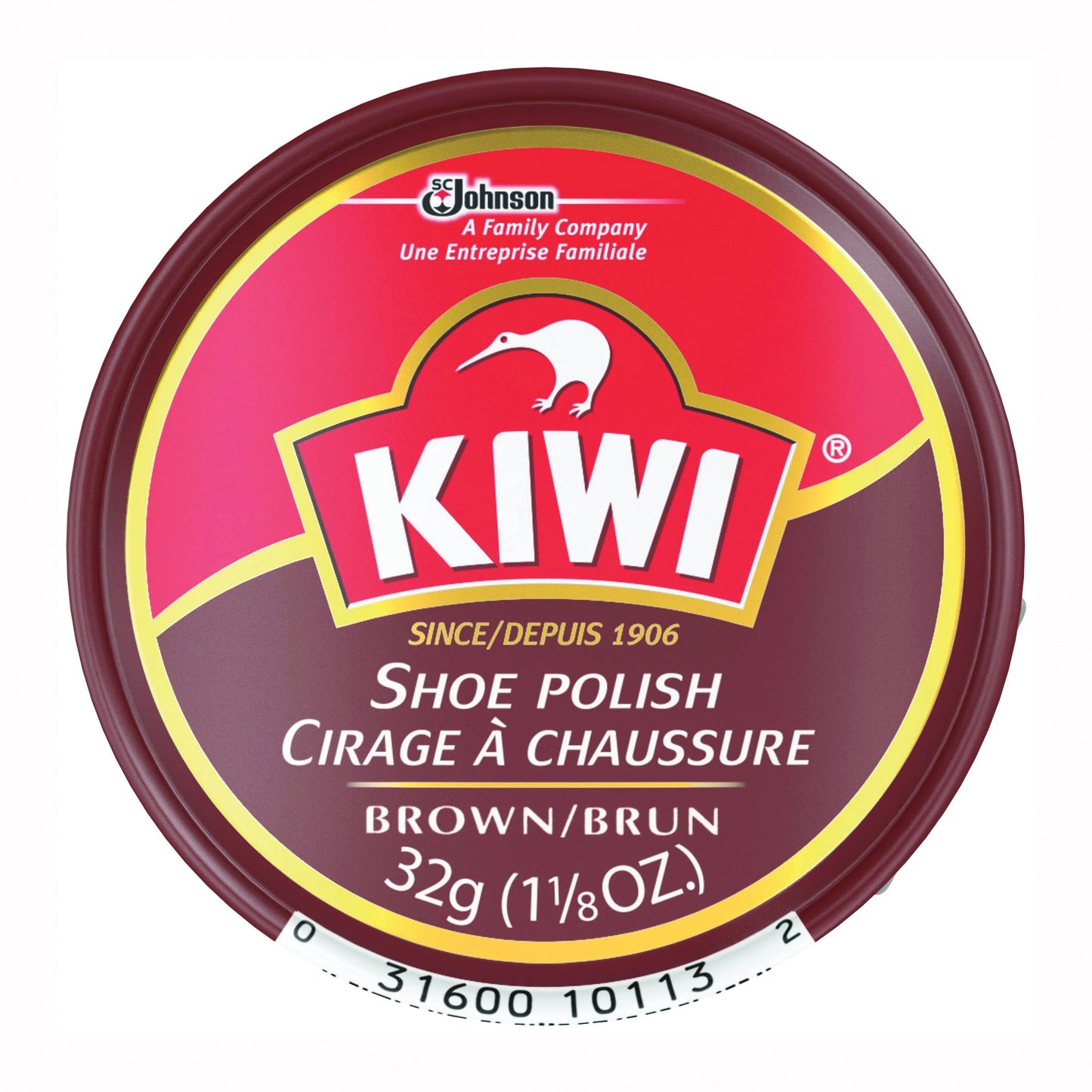 KIWI Paste Polish, Brown - 1-1/8 oz tin