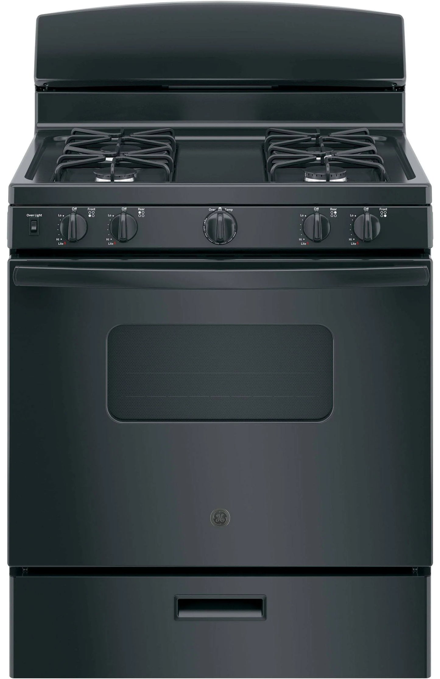 GE 30" Black Free Standing GAS Range-JGBS10DEMBB